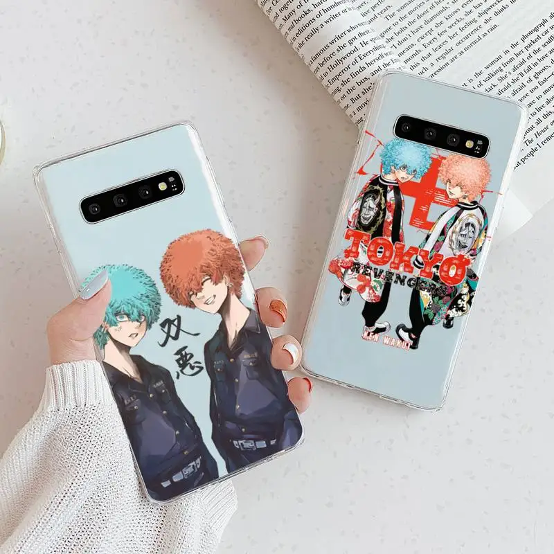 

smiley Tokyo Avengers revengers Phone Case Transparent For Samsung A51 A50 A71 A70 A81 M60S Note S21 S 20 10 9 8 11 E Plus Ultra