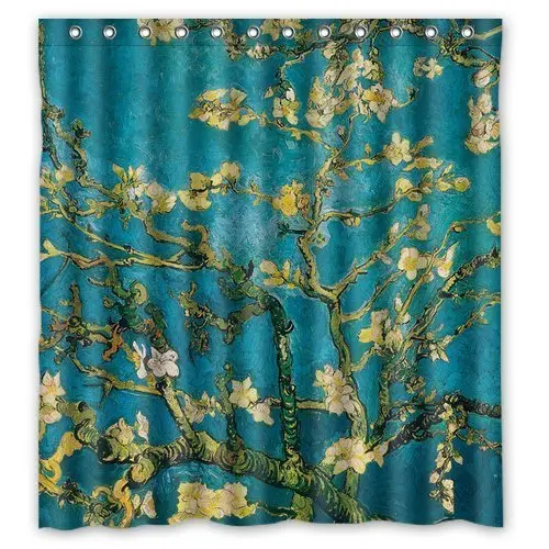 

Personalized Van Gogh Artisoo Oil Painting Almond Blossoms Beautiful Pattern Waterproof Fabric Shower Curtain Bath Decor Curtain