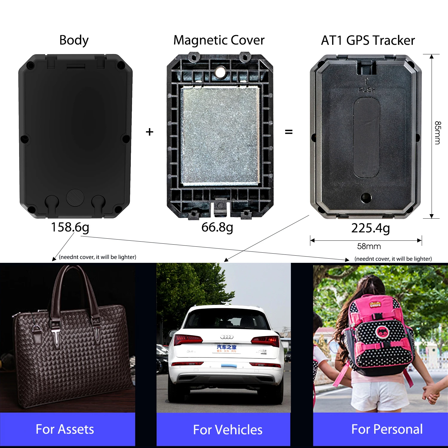 $54.86 Concox AT1 Asset GPS Locator Sound Detection Waterproof IP67 Animal Tracking With 25 Days Standbytime Voice Monitor Vibration