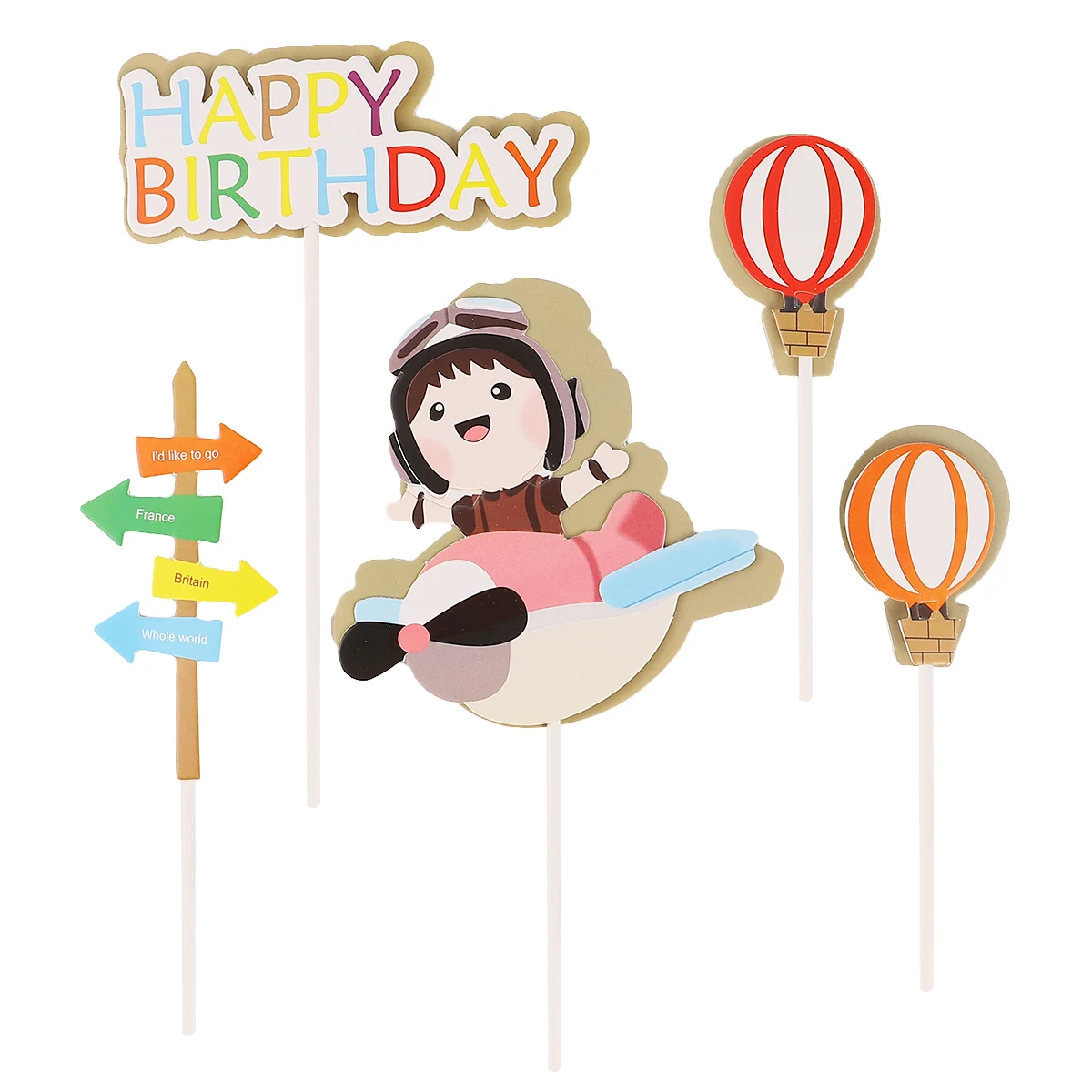 25 шт. воздушные шары самолеты топперы для торта декоративные изысканные бумажные