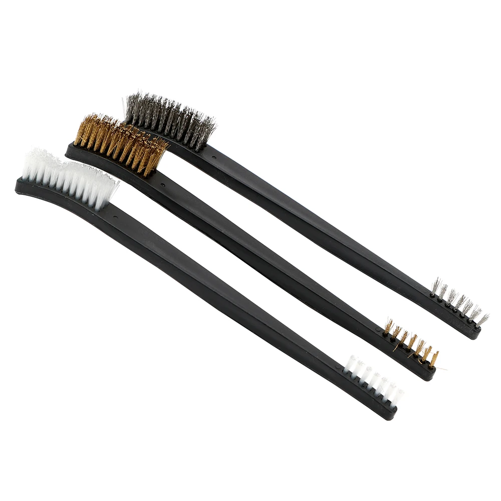 

NICEYARD 3Pcs/Set Steel Wire Brush Suitable For Clean Dust Drill Brush Grinder Nylon Brass Wire Brush Cleaning Tools 17cm