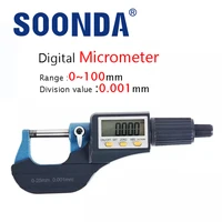 0 25 50 75 100mm digital outside micrometer mechanical 0 001mm electronic micrometer gauge for car measuring instruments caliper