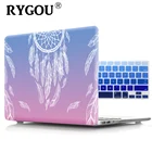 Твердый чехол RYGOU для Apple Macbook Air Pro Retina 11 12 13 15 дюймов, Mac book Pro 13 15 с сенсорной панелью или без