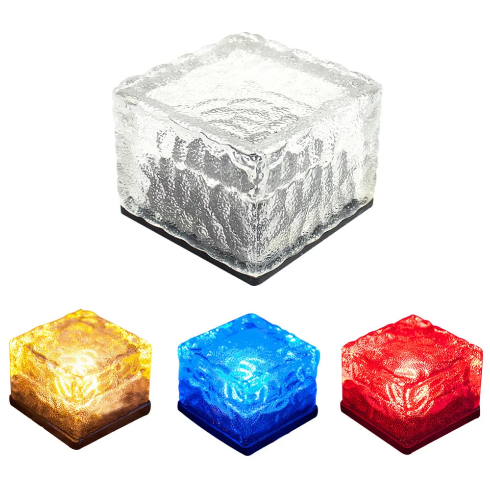 Светодиодный солнечный наземный светильник из матового стекла кирпичная плитка