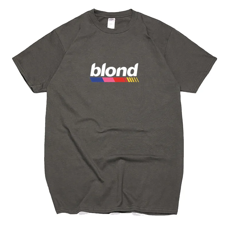 T146B-deepgrey Мужская футболка Frank Ocean Blonde хип-хоп Rap, футболка унисекс, хлопок, футболка Homme Singer Harajuku, рубашка - Цвет: T146B-deepgrey