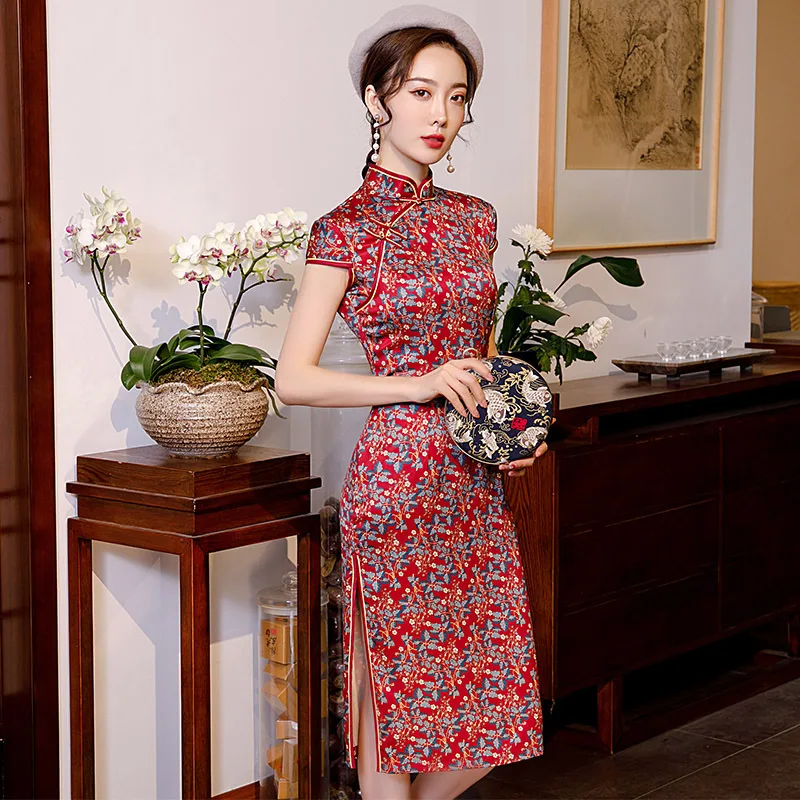 Новинка весна-лето 2020 китайское ретро-платье для молодых девушек улучшенное