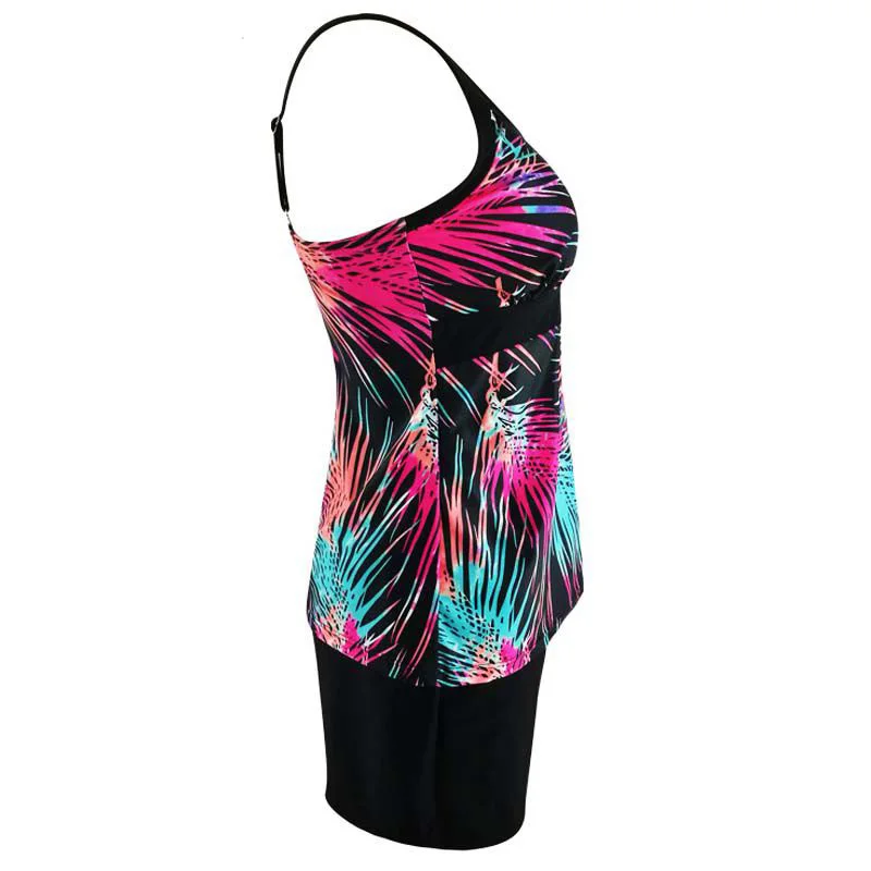 TYAKKVE Танкини с цветочным принтом купальный костюм пуш ап купальник на бретельках