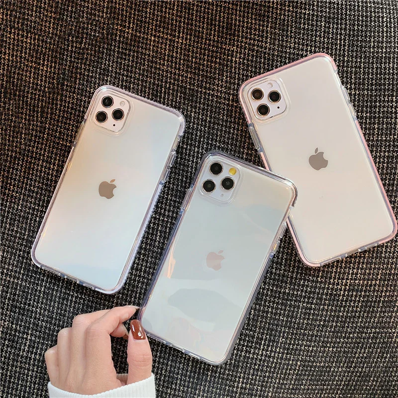 Простой защитный чехол для iphone 11 11Pro Max XR XS прозрачный мягкий силиконовый из ТПУ 6 6s