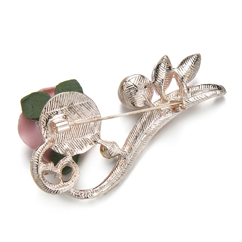 Женская винтажная брошка IYOE серебристый лист в виде двух цветов|Броши| |