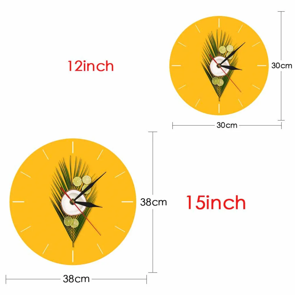Тропическая Кокосовая пальма и лайм на желтом фоне Модные Акриловые Настенные