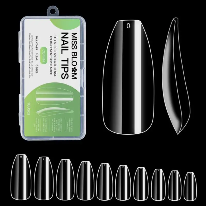 

100pcs Nails Half French False Nail Art Tips DIY Acrylic UV Gel Manicure Tip Nail French Nail Piece Finished