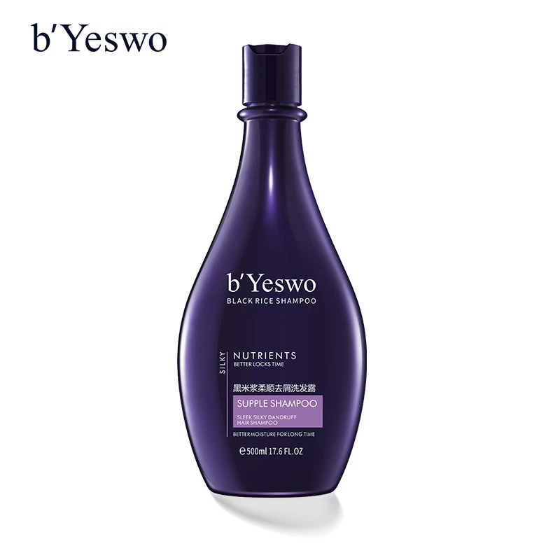 B'Yeswo черный рисовый Мягкий Шампунь против перхоти освежающий Глубокое очищение
