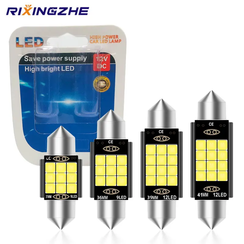 Светодиодные лампы Festoon C5W C10W 3030 31 мм 36 39 41 Сверхъяркие автомобильные купольные