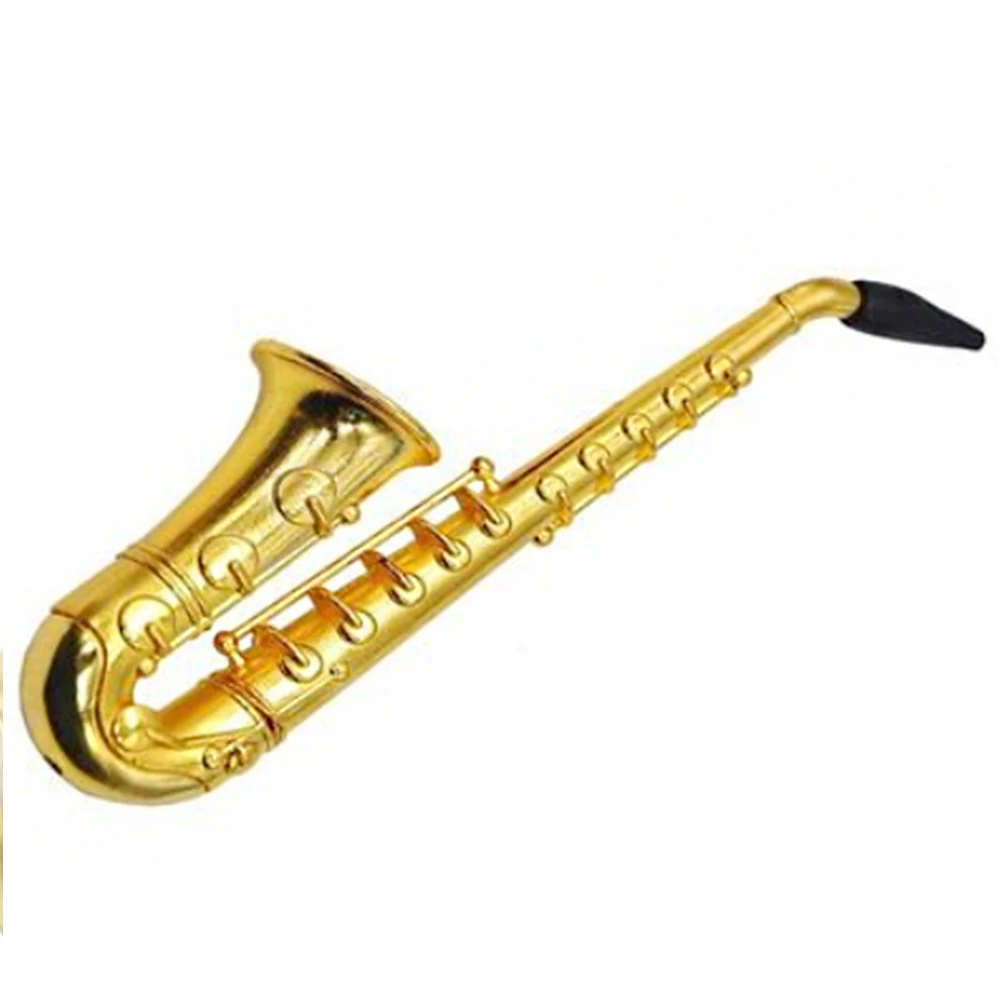 

10Pcs Wholesale Saxophone Shape Pipe With Filter Tobacco Pipes Smoking Cigarette Accessories For Men Smoke Herb Tool