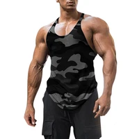 men tank tops summer sleeveless camouflage print vest gym fitness clothing mens bodybuilding tank tops slim fit workout clothes