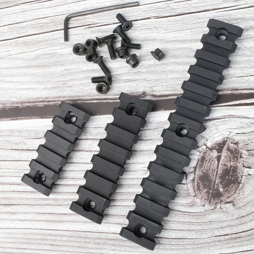 

3 Sizes Set 5 7 13 Slot 2" 3" 5" Picatinny Weaver Rail Mount ABS Plastic Keymod Rail Handguard Section for Hunting