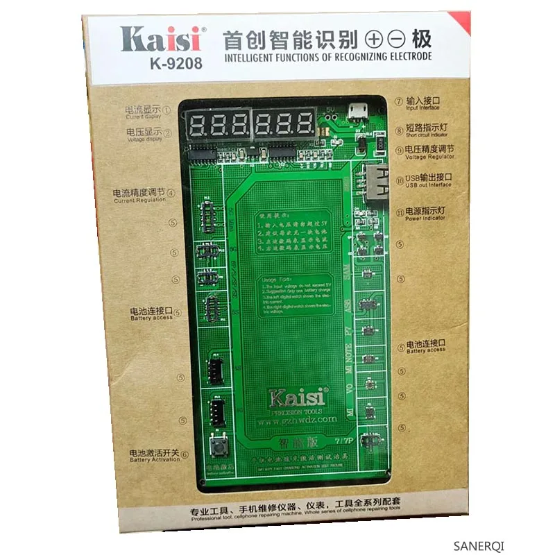

K-9208 профессиональная зарядная плата для аккумулятора телефона, силовой ток, Тестовый Кабель для iPhone X/8/7/6/6S Plus для iPad Samsung