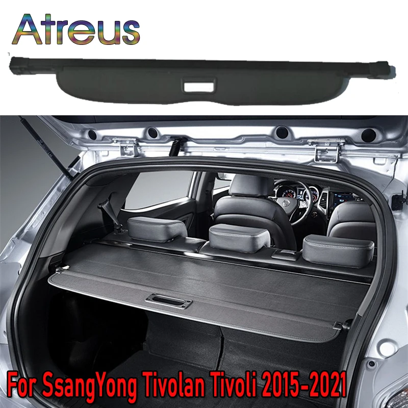 

Крышка полки багажника для SsangYong Tivolan Tivoli 2015-2018 2019 2020 2021 выдвижные задние стеллажи разделительные Аксессуары для штор