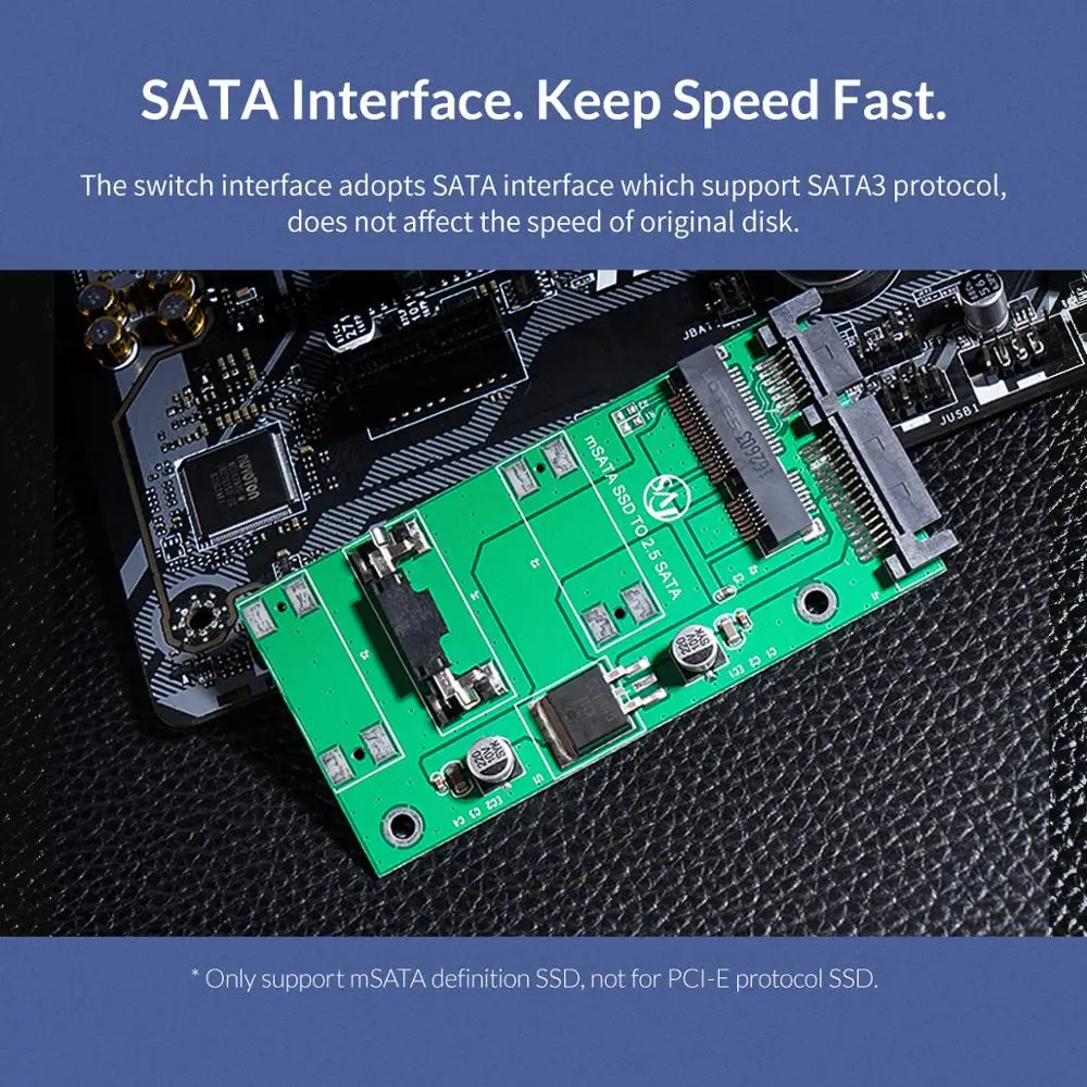 Адаптер ORICO mSATA для 2 5-дюймового SATA 22PIN адаптер SSD поддержка карт SATA3 дизайн пряжки