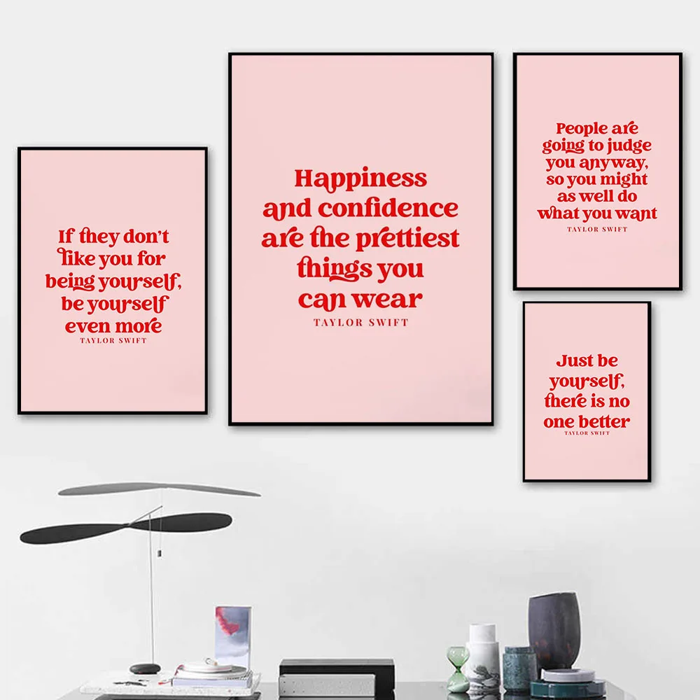 Скандинавская розовая интерспирационная цитата, плакаты, будьте себе, еще больше картины на холсте, современные женские настенные картины для спальни, домашний декор