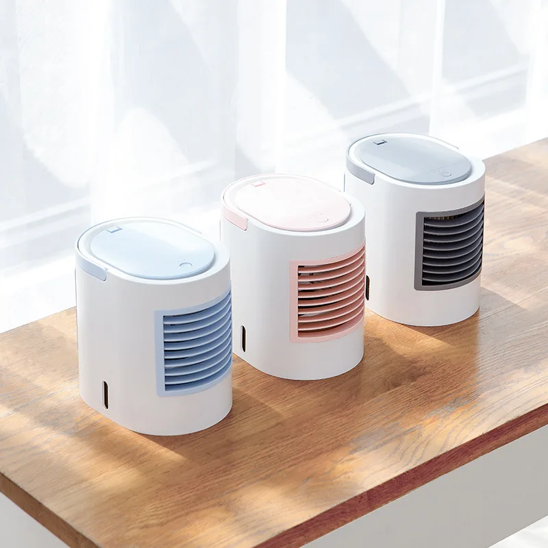

380mL USB Mini Air Conditioner Humidifier Air Purifier Cooling Fan LED Color Air Conditioner 3 Speed Air Cooler for Home Room
