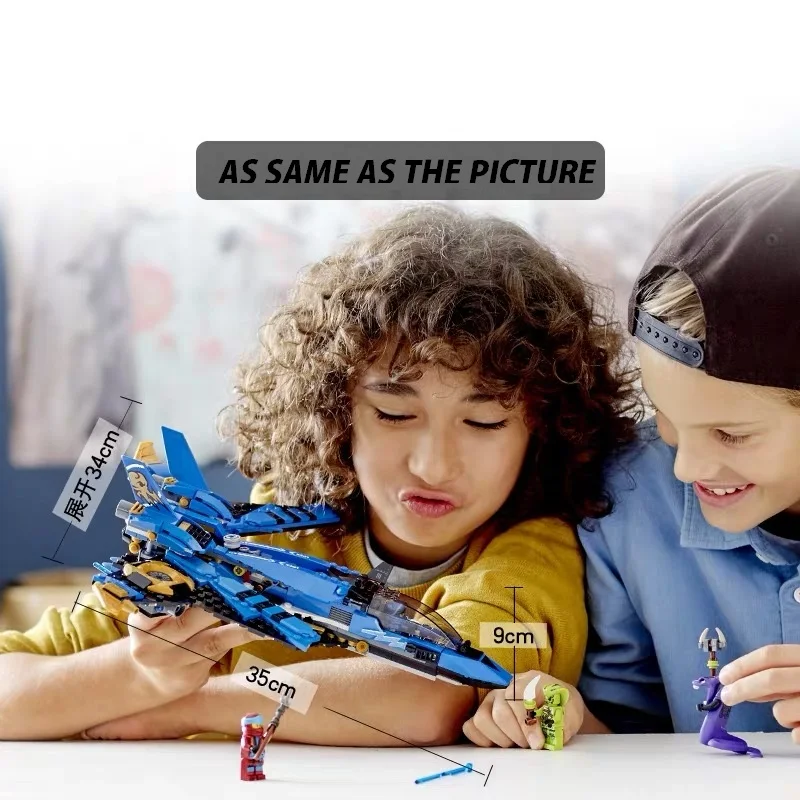 

70668 Storm Fighter Model Building Blocks Jie Warplane Knight Figures Toys For Friends Children Christmas birthday Gifts