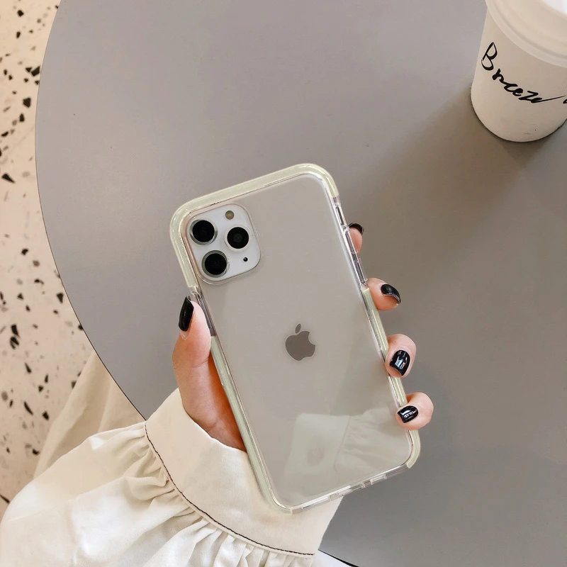 Противоударный карамельный цвет чехол для телефона для iPhone 11 11Pro Max XR XS X XS Max 7 8 6 6S Plus мягкая прозрачная задняя крышка capa - Цвет: T3