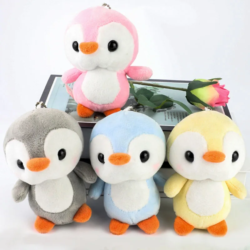

1Pc Plush Penguin Keychain Ring Doll Key Cover Cap Pendant Pluff Infant Wind Chime Lovely Baby Pram Infant Soft Toys Kid