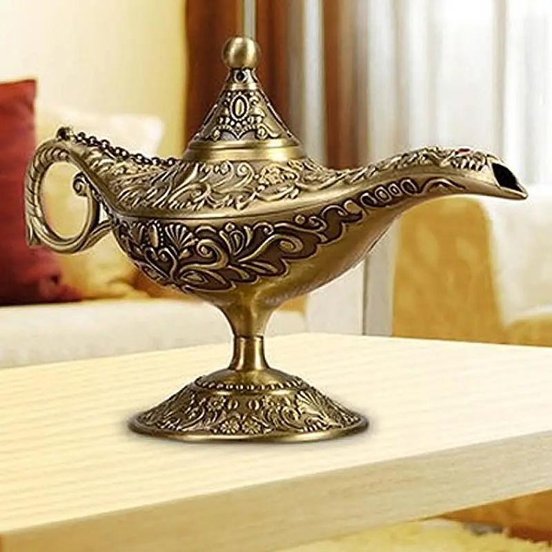 Винтажная модель сказочная Лампа Волшебная лампа сплав цинка ремесло для