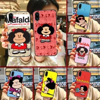 hot mafalda sale phone case for huawei honor 6 7 8 9 10 10i 20 a c x lite pro play black tpu cell cover silicone bumper trend