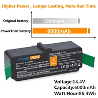 14 4v 6000mah high capacity battery for irobot roomba 500 600 700 800 900 series vacuum cleaner 960 895 890 860 695 680 690 675