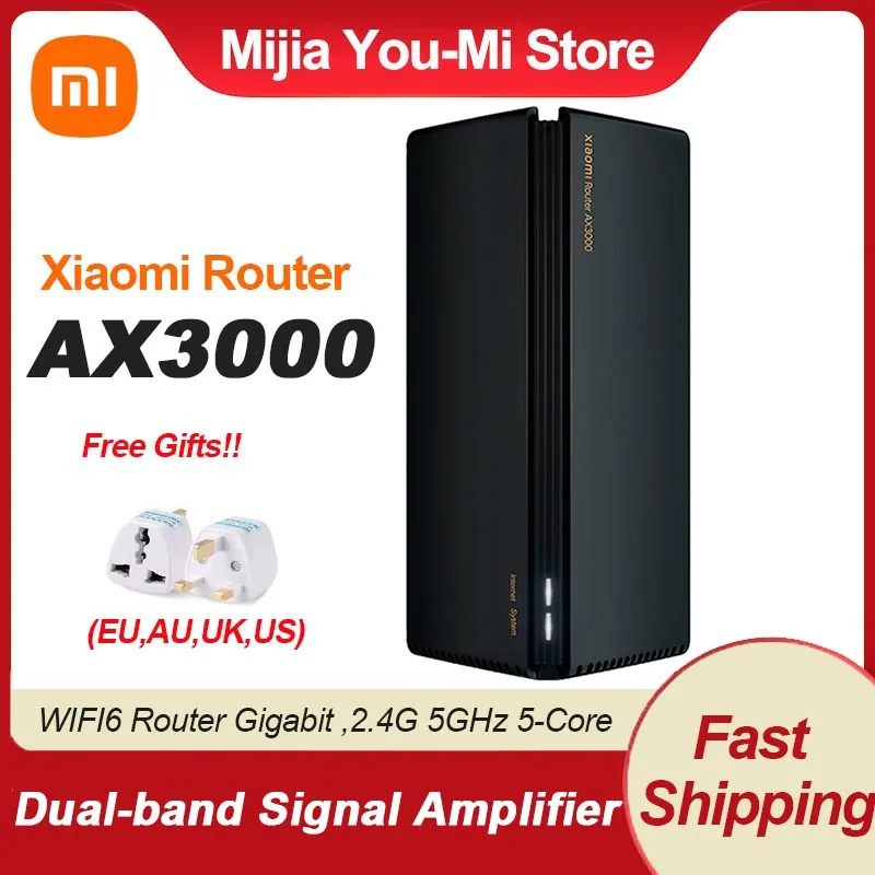 2021 Xiaomi AX3000 WIFI6 Router Gigabit 2.4G 5GHz 5-Core Dual-Band OFDMA Repeater 4 Signal Amplifier EU Adapter Mi | Компьютеры и офис