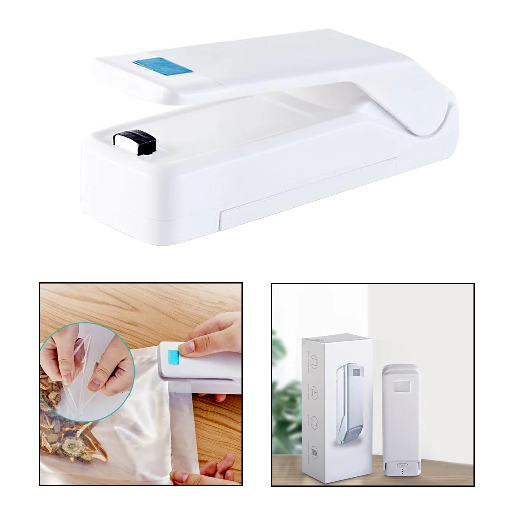 

Mini 6 in 1 Bag Heating Sealer Cutter Hand Press Portable Snack Packing Foil Vacuum Bags Sealing Seal Phone Holders