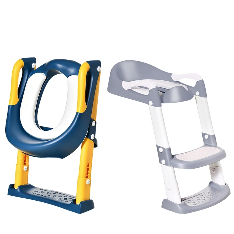 

Portable Folding Toilet Seat Potty Chair Child Non-Slip Potty Training Seat with Adjustable Step Stools Ladder Urinal
