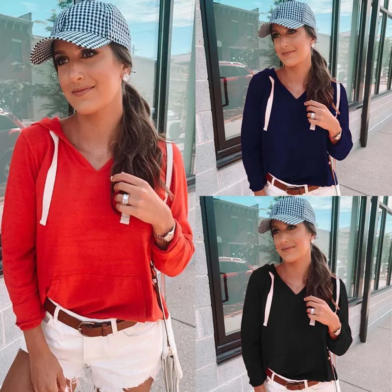 Осенняя Женская свободная флисовая толстовка с капюшоном зимние теплые Топы