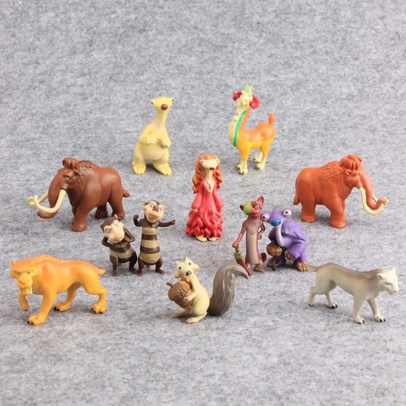 12 шт./компл. Тигр Слон белка длинный олень волк лиса динозавр фигурка игрушка