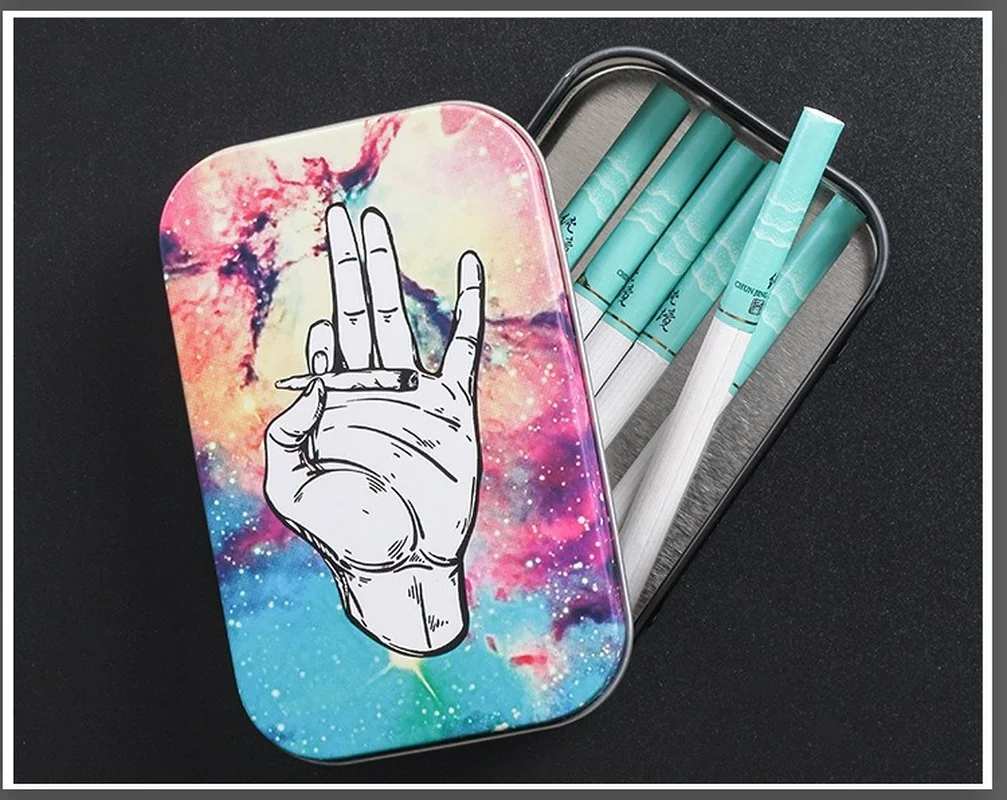 

1pc Tobacco Weed Storage Box Portable Moisture Sealing Cigar Humidor Rolling Paper Box Cigarette Case Smoking Accessories