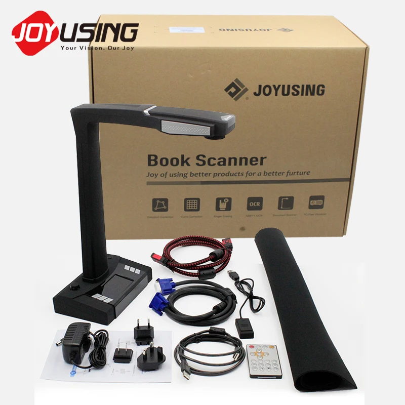 Сканер для книг JOYUSING V160 pro портативный HD 18 МП формат A3 визуализатор OCR школы и