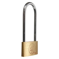 hot new brass padlock long shackle travel luggagesuitcasegate lock security 3 keys durable about 38x82x8mm excellent quality