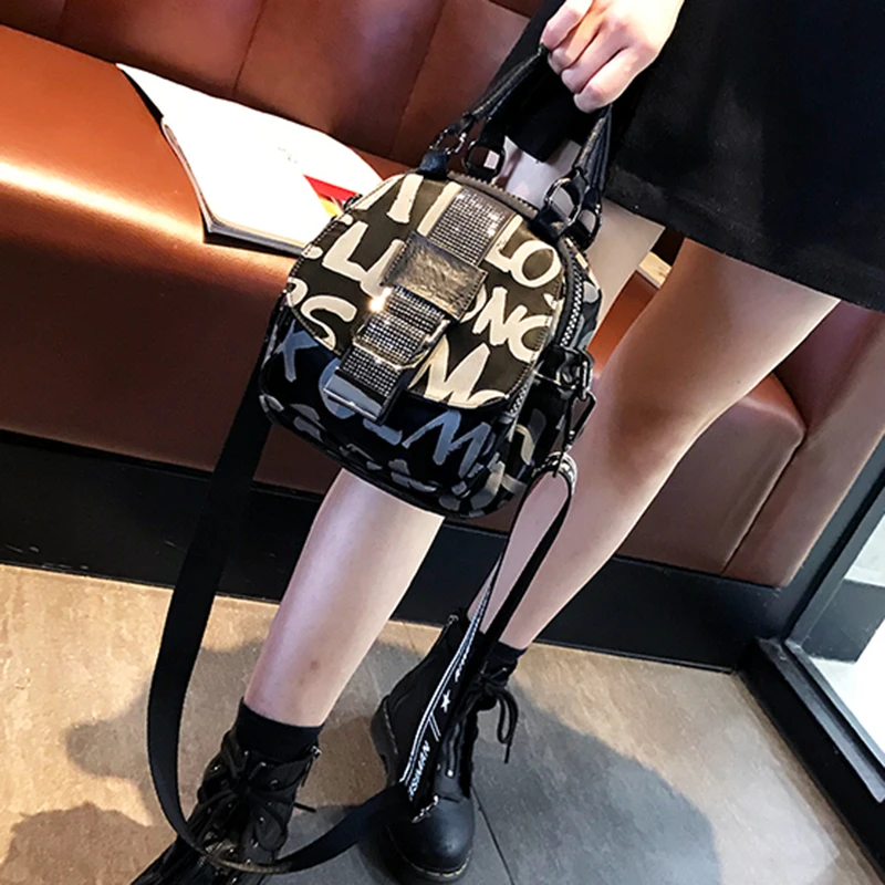 

2021 New Luxury Women Handbags Rhinestone Shoulder Bag Tote Top Letter Print