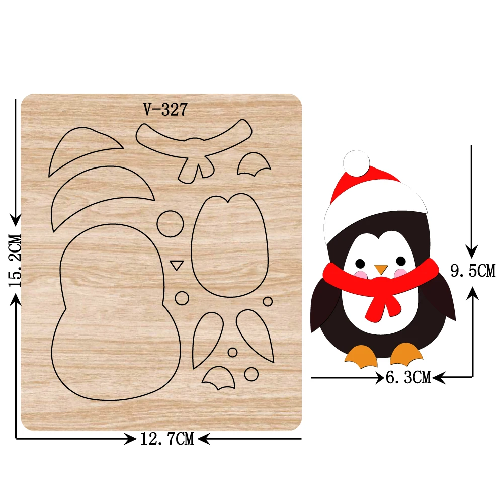 Новые деревянные штампы пингвина для скрапбукинга/несколько размеров/V