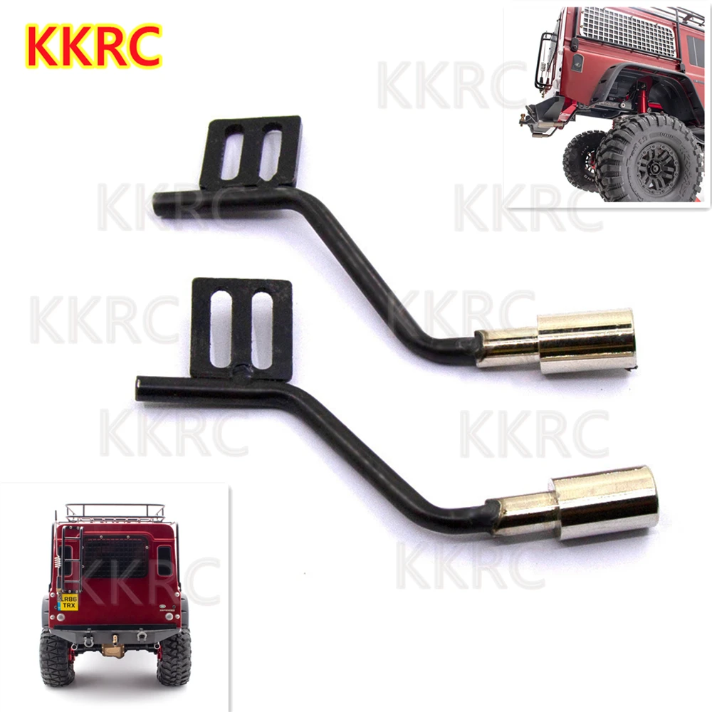 

Универсальная металлическая выхлопная труба TRX4, 2 шт., для радиоуправляемого автомобиля 1/10 Axial SCX10 TraxxasTRX-4