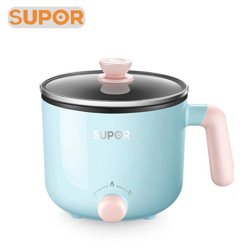 

1.2L Multi Cooker Household Electric Cooking Pot 220V Stew Skillet 600W Power Non-Stick Coating With ABS Steamer Mini Hot Pot