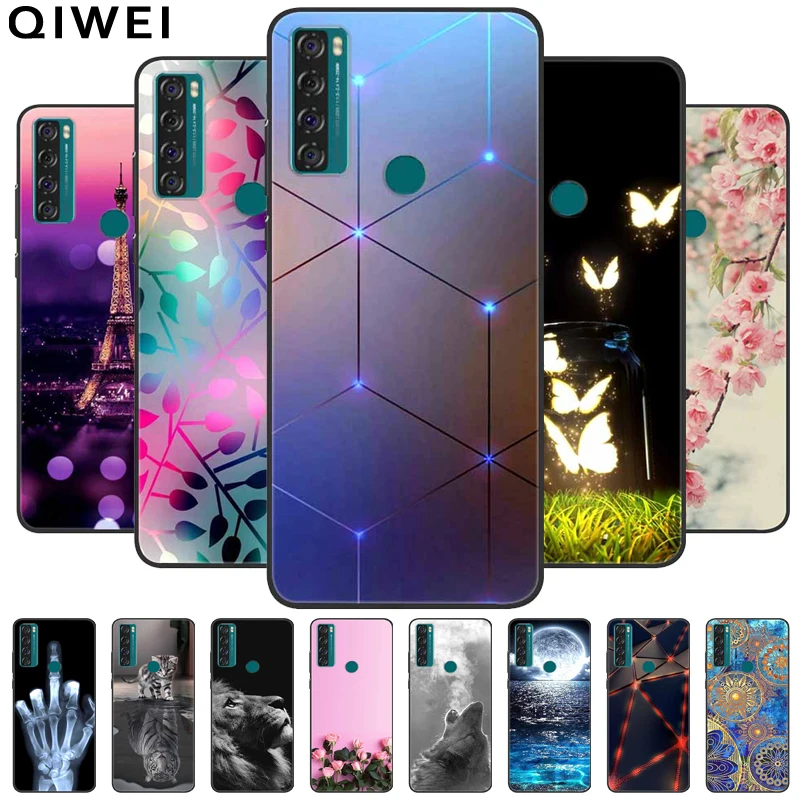 Мягкий ТПУ чехол для TCL 20 SE модный силиконовый с принтом 2021 телефона защитный 20se