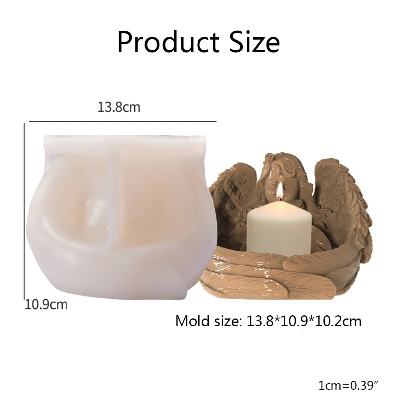 

2021 New DIY Glue Dropping Mould Angel Candlestick Gifts for Anniversaries Engagement