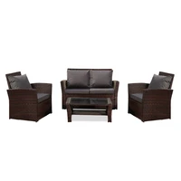 %e3%80%90usa ready stock%e3%80%91 sofa set dark gray cushion brown gradient rattan four piece setbiantenghuuwai