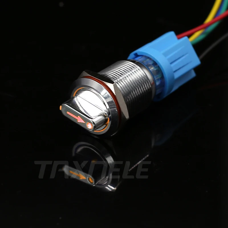 19 мм 22 led металлический поворотный нажимной кнопки латунная фиксация 2 3