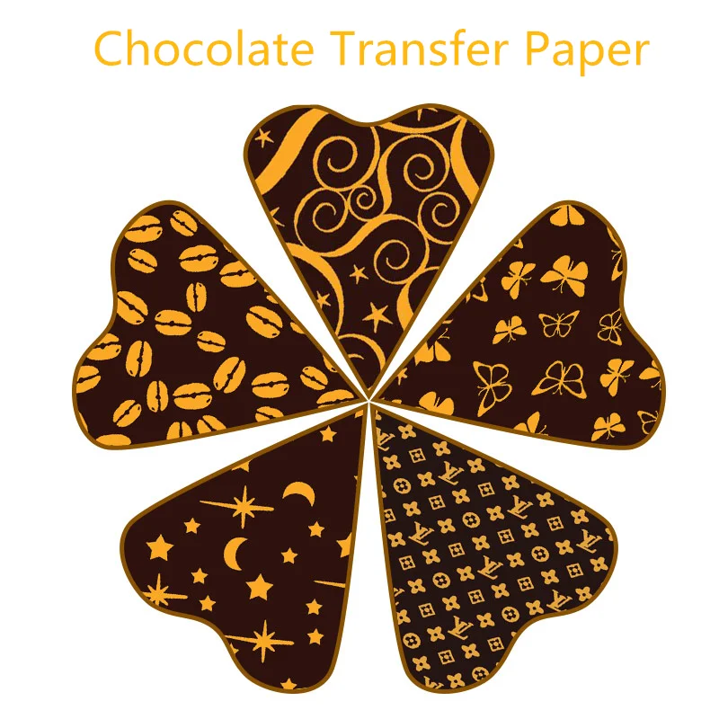 Листы трафаретные для шоколада, Papel де Comestible украшения съедобные Бумага A4 Размеры инструмент для выпечки "сделай сам" Западный торт различных дизайнов микс пресс-форм