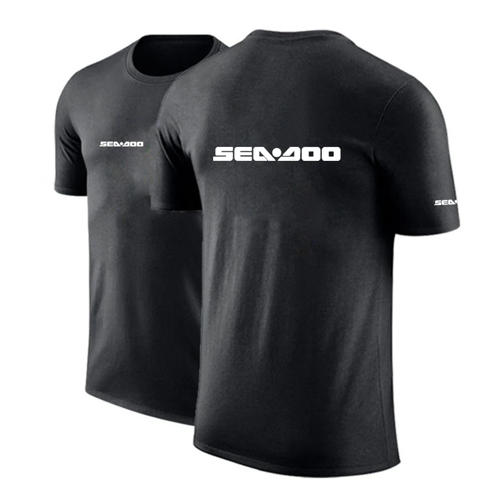 

2021 Designer Sea Doo Seadoo Moto Decal Comfortable T Shirt Men's Summer Black Cotton Short Sleeves Comfortable Popular Brand Te