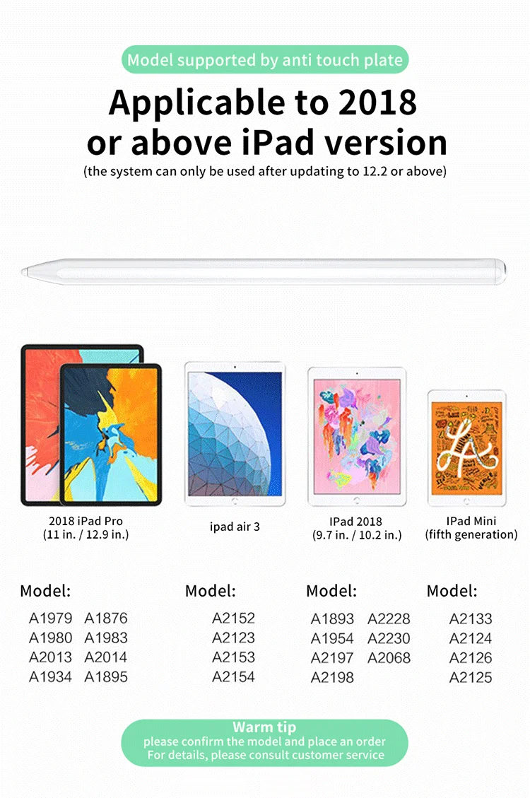 Стилус WIWU для iPad карандаш с чувствительностью к наклону сенсорный планшета Pro 12 9